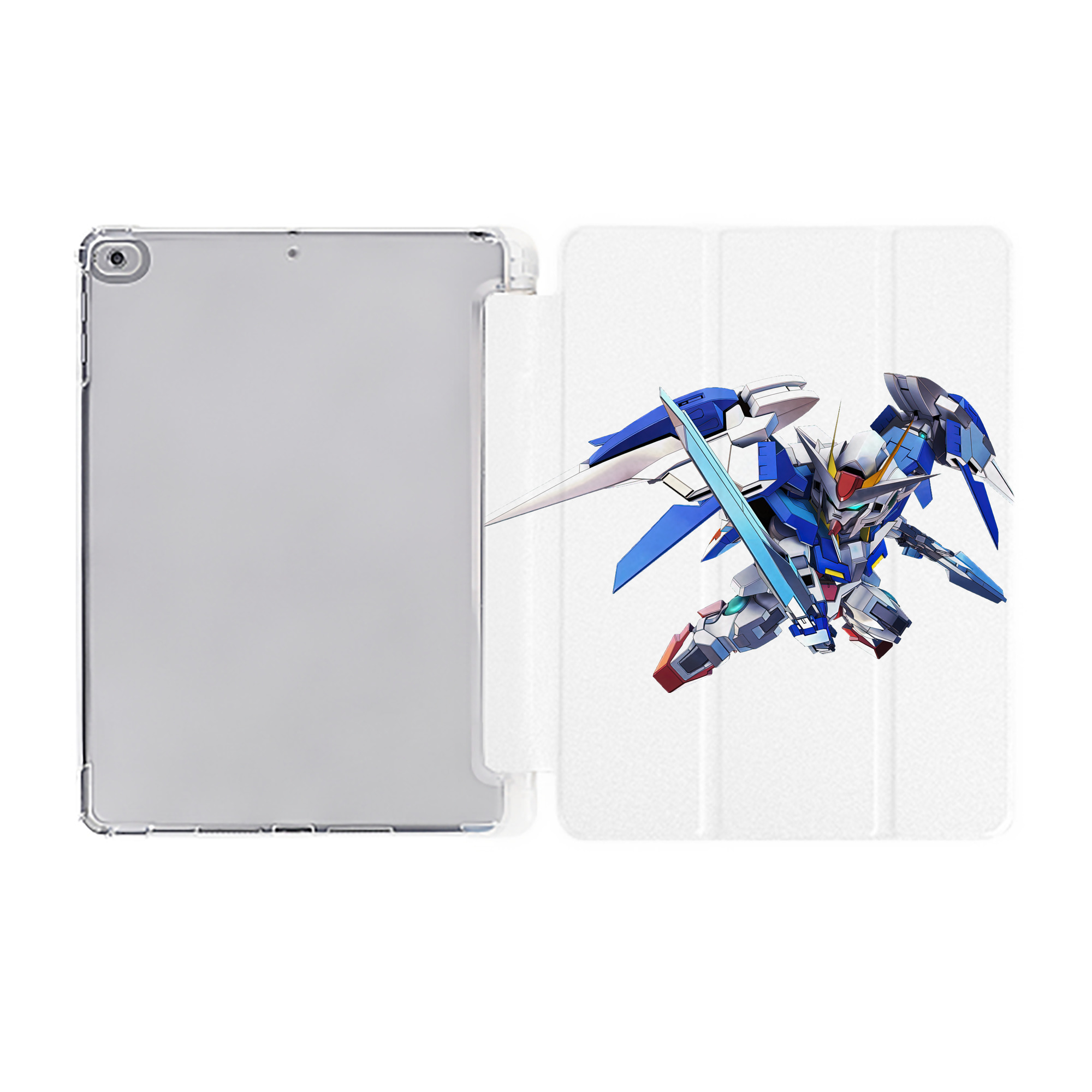 （画像用） 機動戦士ガンダム Mobile Suit Gundam IPad ケース ペン収納付き 三つ折りスタンド PUレザー×シリコン 対応機種9.5/10.5/10.9インチ